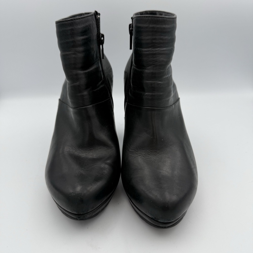 Paul‎ Green Womens Sz 6.5 Sante Black Suede Heeled Ankle Boots Booties UK 4